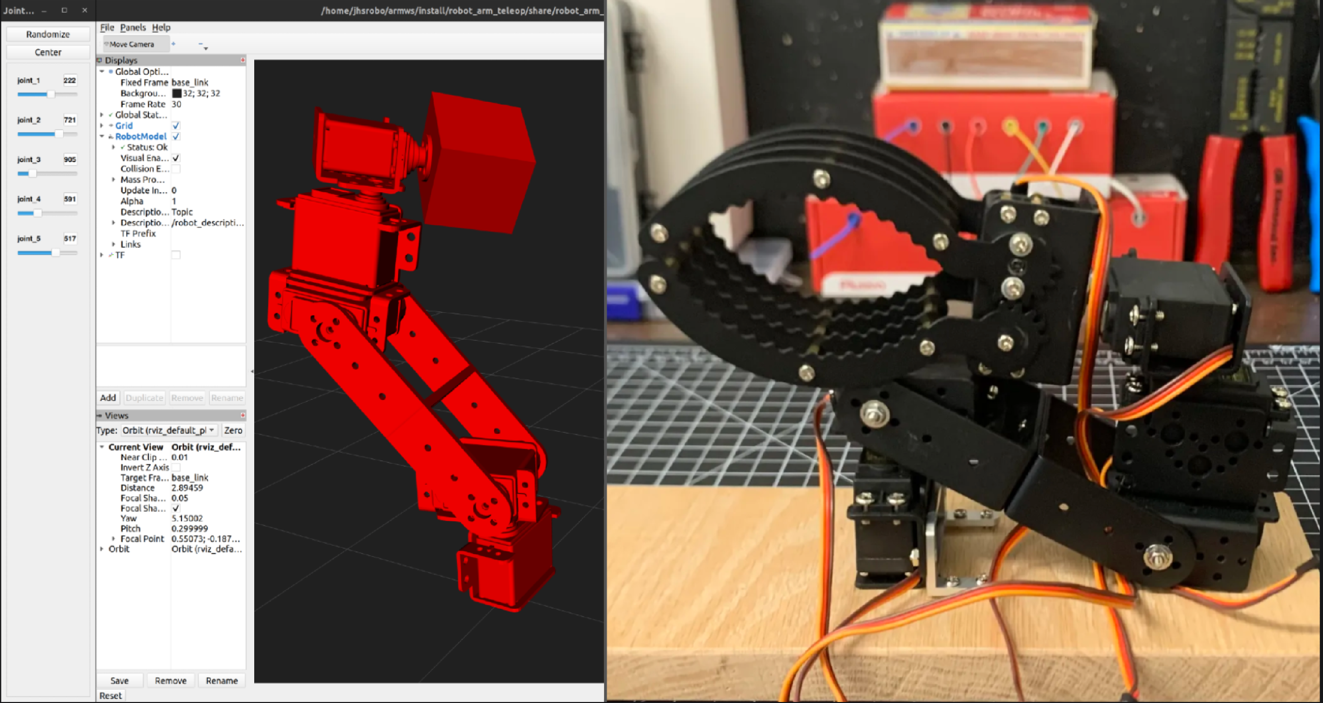 5 axis robot arm